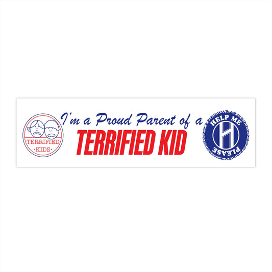 Terrified Kid Bumper Sticker